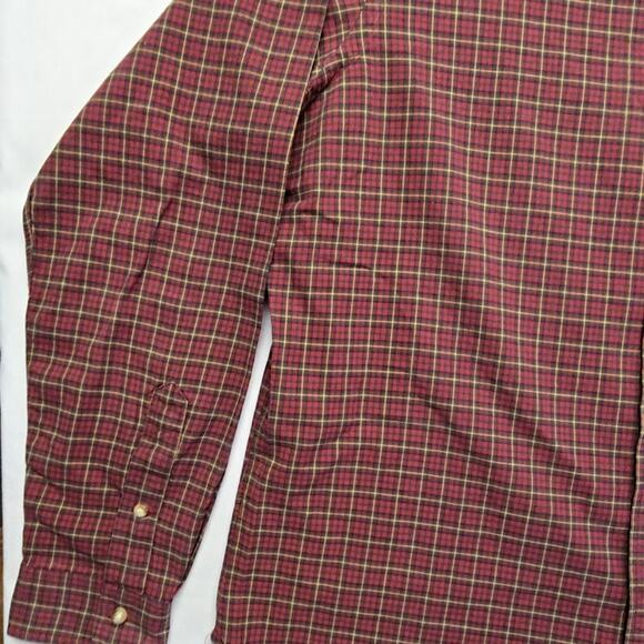 Ralph Lauren Classic Fit Plaid Shirt Red Green Checkered XL Long Sleeve - Picture 4 of 10